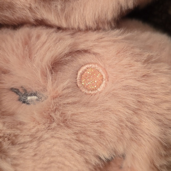 THEREABOUTS GIRLS PINK BUNNY SLIPPERS WITH A LITTLE SPARKLE SIZE 9/10 - Picture 9 of 10